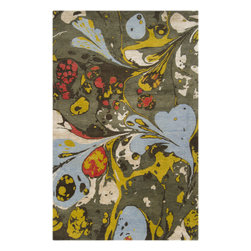 Banshee Modern Abstract Wool Area Rug - Area Rugs