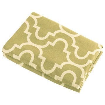 2 Piece Cotton Flannel Trellis Pillow Case Set, Sage, Standard Pillowcases