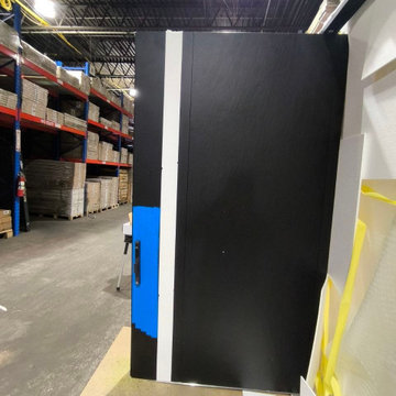 Pivot Door 1163 with our fingerprint smart lock