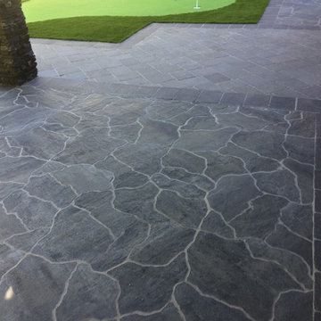 Backyard, Two Paver Types (w/ Putting Green!) - North Van, BC (Jointing)