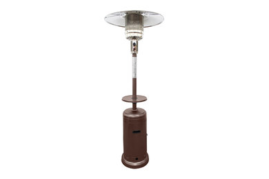 Patio Heater with Matching Table in Hammered Bronze