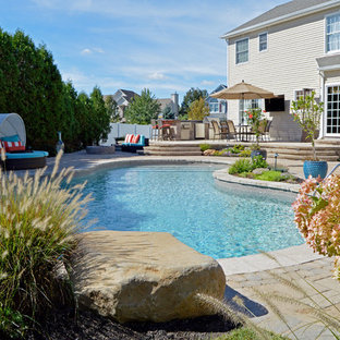 Smithtown, NY Pool, Patio, Outdoor Kitchen & Firepit