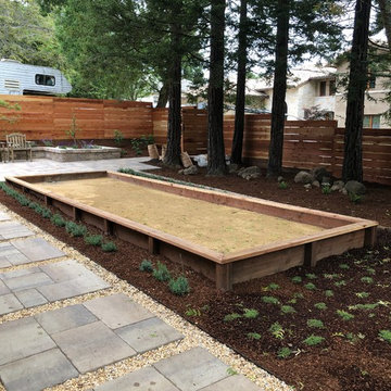 Back yard with Bocce Field