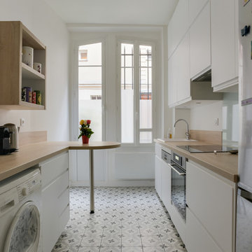 Une cuisine lumineuse,chaleureuse et fonctionnelle
