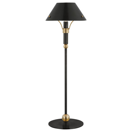 Turlington Medium Table Lamp in Bronze and Hand-Rubbed Antique Brass with Bronze