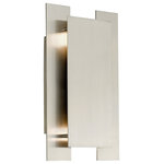 Livex Lighting - Livex Lighting Brushed Nickel 2-Light ADA Wall Sconce - This stylish, modern two light wall sconce features a chic look and can be mounted either vertically or horizontally. Its up-and-down light design is created with square and rectangular panels of steel in a brushed nickel finish.
