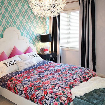 Tamara Trellis Stenciled Bedroom