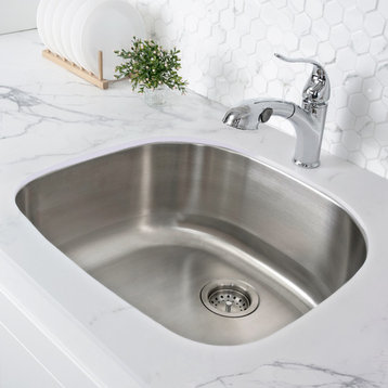 23"x21" Stainless Steel, Single Basin, Undermount Kitchen Sink
