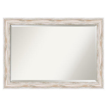 Wall Mirror Extra Large, Alexandria White wash, Outer Size 41x29