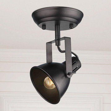 Adjustable 1-Light Ceiling Light Fixture, Dark Gray Finish