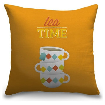 "Tea Time" Pillow 18"x18"