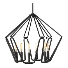 Corbin 6 Light Pendant in Natural Black (1039-6P NB)