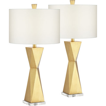 Kalso Table Lamp, Set of 2, Brushed Gold