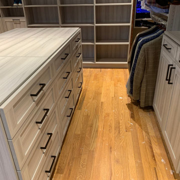 Large Walk in Closet with Shiny New Closet System!