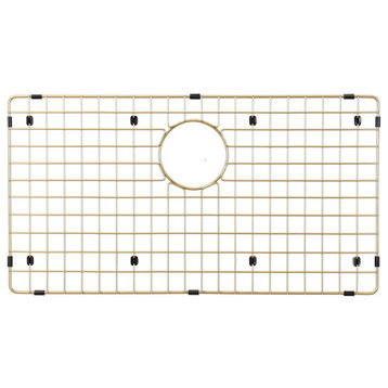 Sink Protector Matte Gold 304 Stainless Steel, Sink Bottom Grid, 30x17