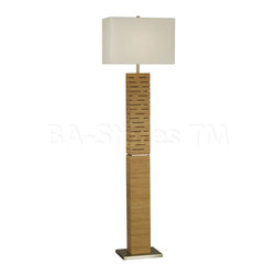 Rift Floor Lamp with Bamboo Base - Floor Lamps