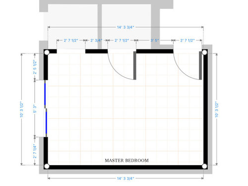 Layout for Master Bedroom and Office.