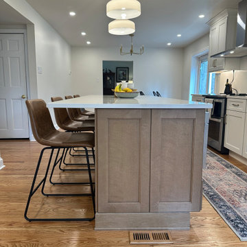 Fusion Dove and Timber Kitchen