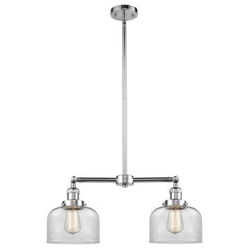 Bell 2 Light Island Light In Polished Chrome (209-Pc-G72)