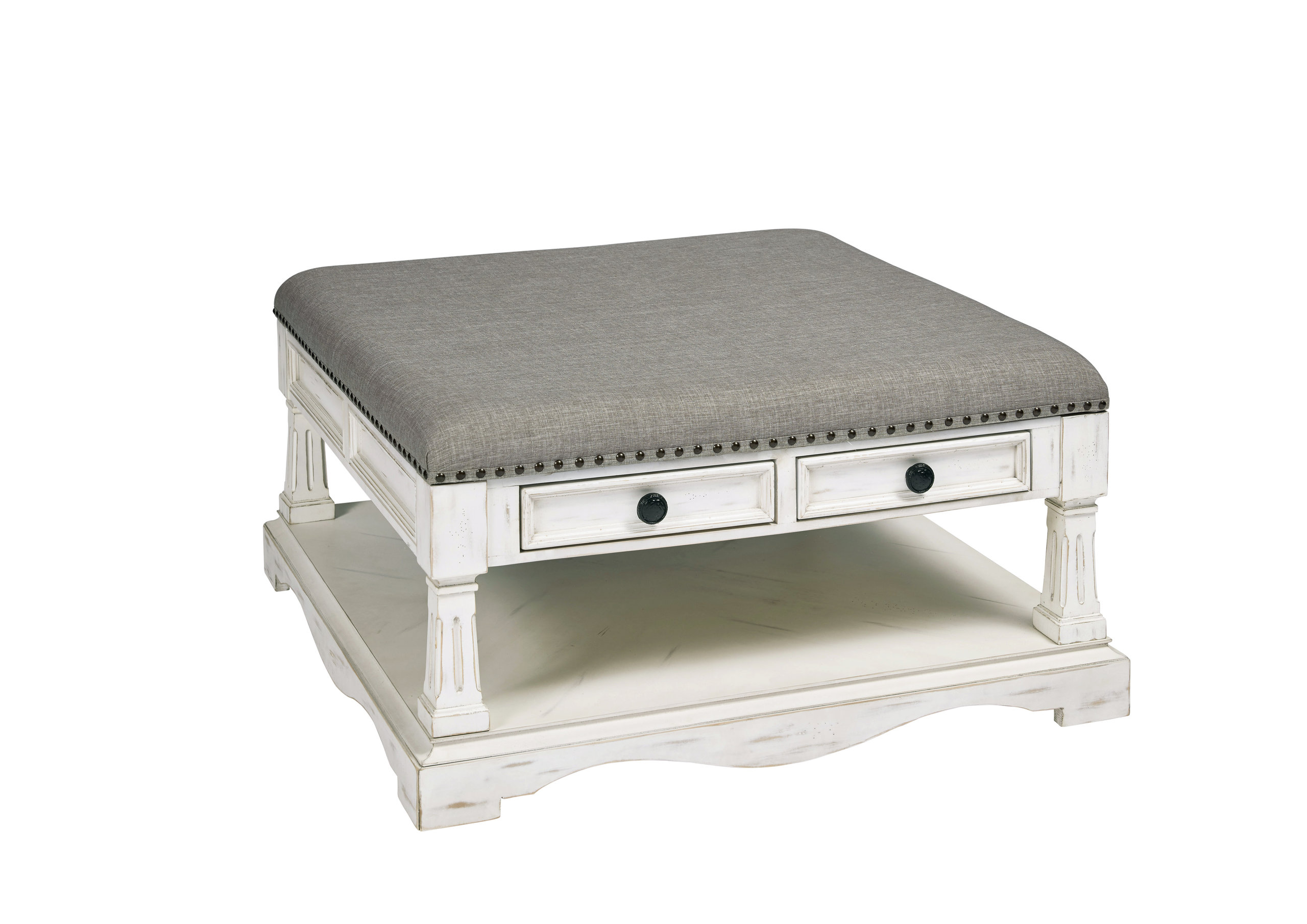Belhamy Park Square Upholstered Cocktail Table - French Country ...