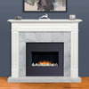 The Mike 48" Fireplace Mantel Mdf White Paint