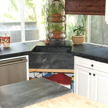 Custom Broken Edge Soapstone Countertops