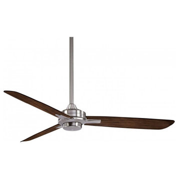 Minka-Aire Rudolph Ceiling Fan, Brushed Nickel With, Medium, Maple