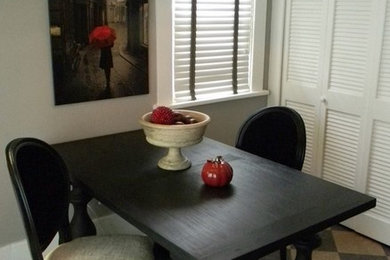 Example of a trendy dining room design in Detroit