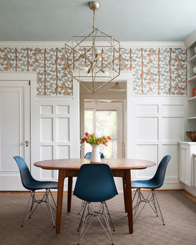 Midcentury Dining Room by Arlington Home Interiors
