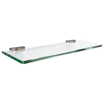 CRAFT + MAIN GCS0515 15" Glass Shower Shelf - Silver