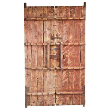 Consigned Vintage Chinese Wood & Iron Door