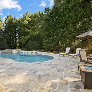 Basement With Exterior Pool & Porch Renovation