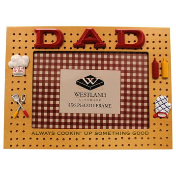 Home and Garden Bbq Dad Picture Frame Plastic Barbeque Grilling Chef 18610