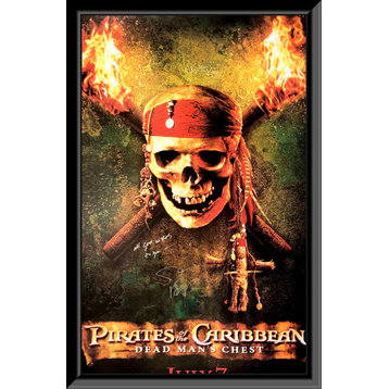 Pirates of the Caribbean: Dead Man's Chest Johnny Depp signed movie poster