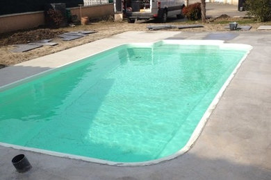 Idée de décoration pour une piscine.