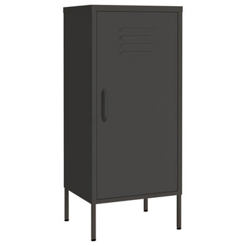 vidaXL Storage Cabinet Anthracite Steel Bookcase Display Cabinet Furniture