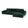 Emerald Green Velour Seat/Brushed Stainless Legs