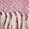 DII 60x50" Modern Cotton Diamond Stitch Throw in Pink Rose/White