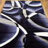 Luxe Weavers Abstract Modern Area Rug, Navy, 6'5"x9'2"