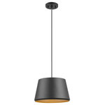 Novogratz x Globe Electric - Novogratz x Globe 1-Light Metallic Dark Gray Pendant Light - With a trendy facade and modern metallic finish, the Novogratz x Globe Pendant Light creates a chic vibe anywhere it's placed. Deeply stylish, the drum shade points your light downward to create an ideal lighting solution for any space. Perfect for a kitchen or dining room, this lamp is a welcome addition to your home. Decorate with the Novogratz and Globe Electric - lighting made easy.