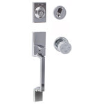 Sure-Loc Hardware - Modern Series Stockholm Handleset With Round Thumb Turn, Polished Chrome, Bergen Interior Trim - Enhance your home's appearance with this Modern Series Stockholm Handleset With Round Thumb Turn from Sure-Loc Hardware. Best used for: Entrance Doors.