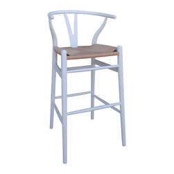 Wishbone Barstool in White - Bar Stools And Counter Stools