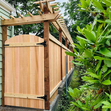 Custom-Full Panel Cedar Fence