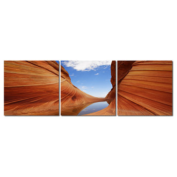Baxton Studio Desert Sandstone Mounted Photography Print Triptych