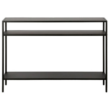 Henn&Hart 42" Blackened Bronze Metal Console Table