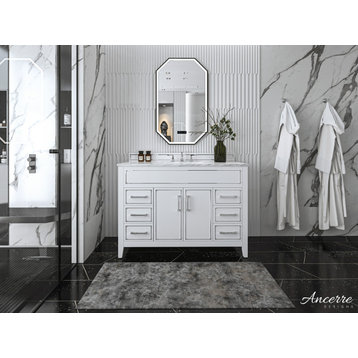 Aspen Bathroom Vanity Set, White, 48"