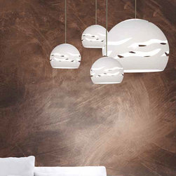 L&aacute;mpara Colgante Moderna en  Blanco - Pendant Lighting