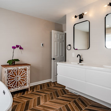 West Chester Herringbone/Chevron Master Bathroom