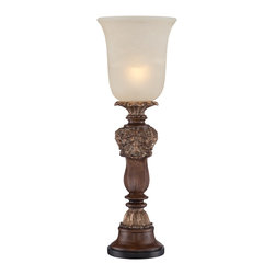 Kathy Ireland - Kathy Ireland Hyde Park Alabaster Glass Console Table Lamp - Table Lamps