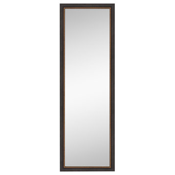 Ashton Black Non-Beveled Framed On the Door Mirror, Ashton Black